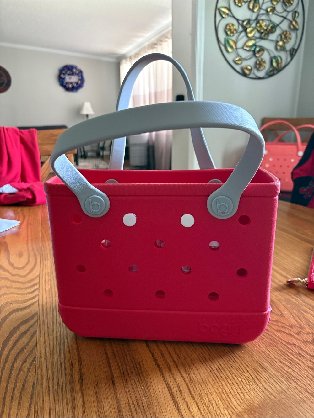 Bogg Bag x Target Red Tote with Gray Handles - Picture 2 of 4